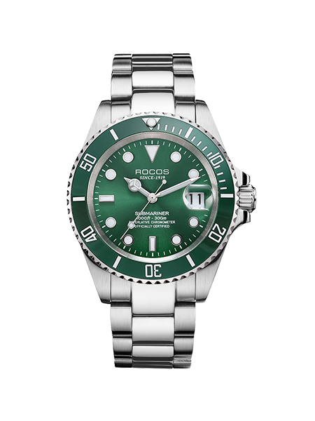 雷克斯R0158绿水鬼男士机械手表